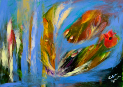 Um olhar distante – Acrílico sobre tela