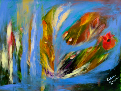 Um olhar distante – Acrílico sobre tela