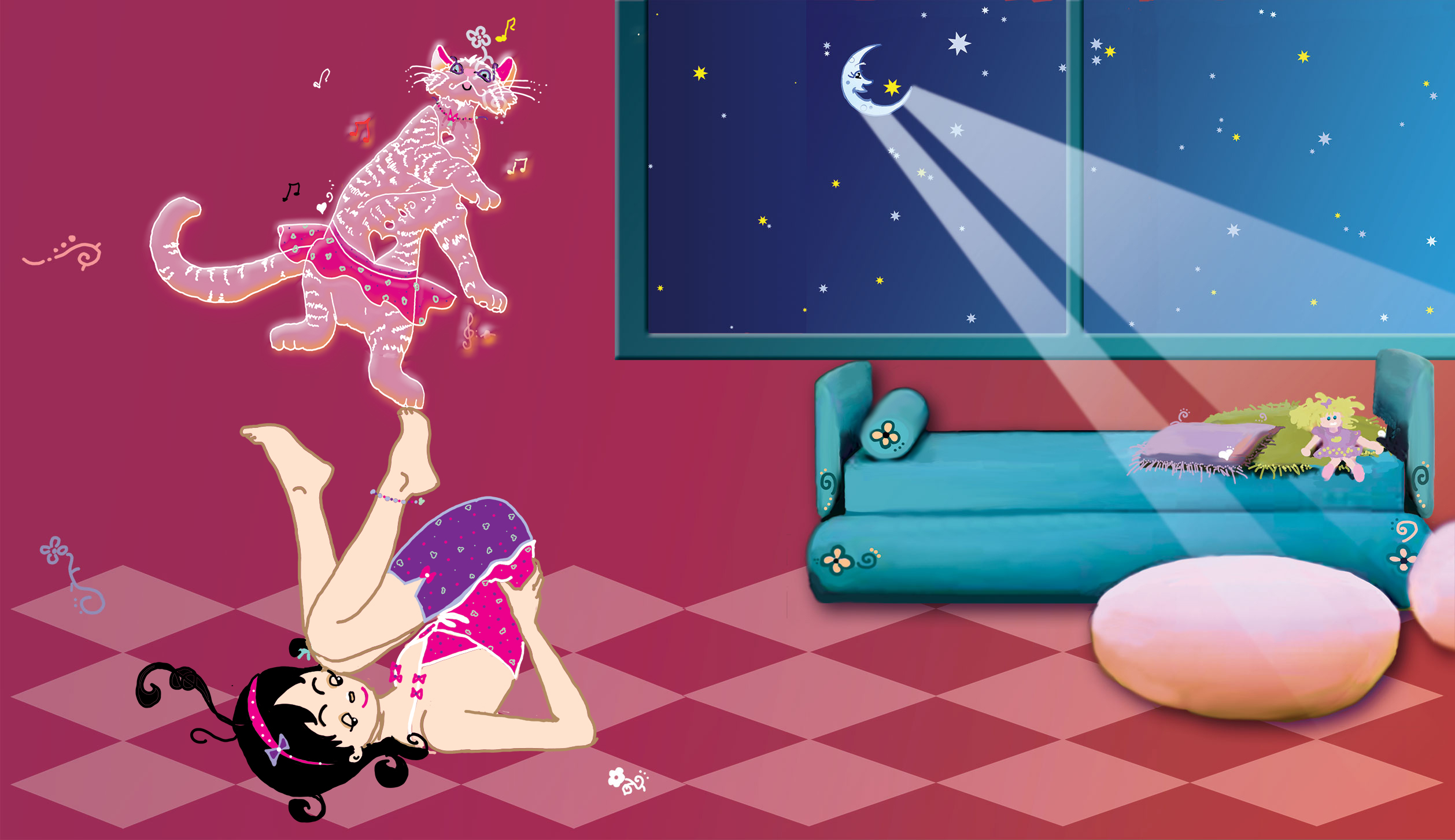 Ilustração – O quarto de Zeferina